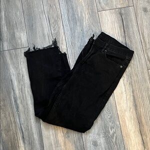 GAP Vintage Slim Mid Rise Black Denim size 28 / 6s
